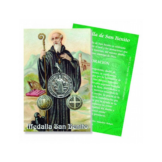 AMULETO San Benito
Este amuleto reproduce fielmente las antiguas medallas de San Benito donde aparece, rodeando la figura del 